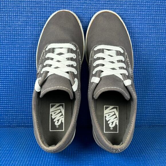🔴 VANS ATWOOD CANVAS Women`s Size 7 Grey White Comfort Walking Shoes TB4R - Picture 6 of 8